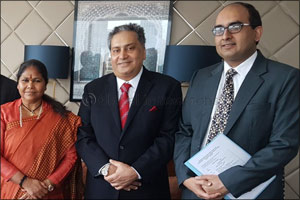 Kamal Vachani, Group Director, Al Maya Group, meets Hon'ble Minister of State for Food Processing Industries, Government of India,  Smt. Sadhvi Niranjan Jyoti in Dubai