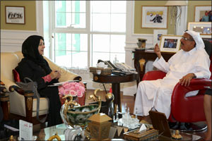 Her Excellency Reem Al-Hashimi Discusses Expo 2020 Progress with Khalaf Ahmad Al Habtoor