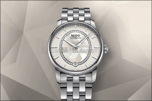 Mido's Baroncelli Prisma -  A sparkling play of prisms enhanced by 51 diamonds