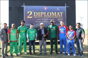 CG of India declared Champion at the 2nd Diplomat Cricket Cup by Skyline University College