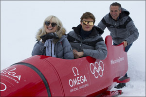 International stars join OMEGA at the Olympia Bob Run in St. Moritz