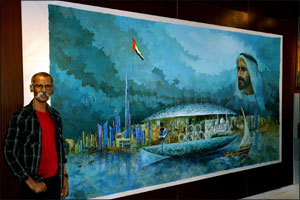 UAE-based artist pays tribute to HH Sheikh Zayed through his magnificent artwork