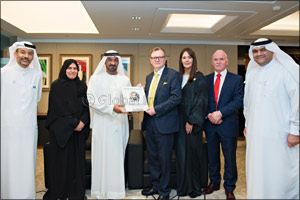 His Highness Sheikh Ahmed bin Saeed Al Maktoum receives the President and Vice Chancellor of Queen's University Belfast, academic partners of MBRU