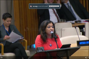 18 year old Dubai girl addresses the United Nations General Assembly