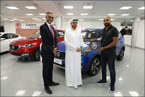 Gitex Shopper Competition Winner Drives Away in a  Brand-new MG ZS