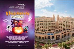 Hallowe'en parade at Golden Mile Galleria, Palm Jumeirah