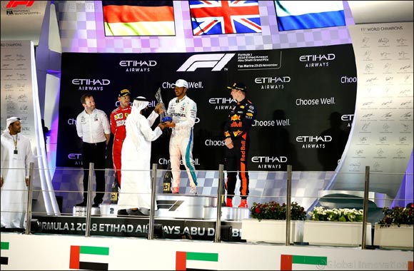 Lewis Hamilton Wins the 10th Edition of the Formula 1 Etihad Airways Abu Dhabi Grand Prix
