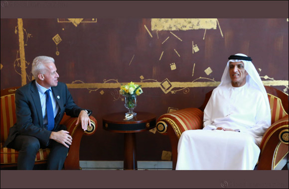 His Highness Sheikh Saud discusses collaboration with British Consul-General Andrew Jackson