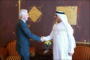 His Highness Sheikh Saud discusses collaboration with British Consul-General Andrew Jackson