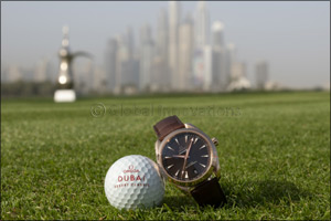 An 18K gold Seamaster Aqua Terra awaits  the winner of the OMEGA Dubai Desert Classic