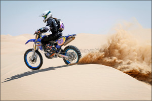 Al Qassimi makes flying start to Dubai World Cup rally as mare grabs bikes lead