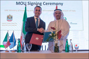 The UAE's Minister of Economy Welcomes Italy's Deputy Prime Minister During Italy-UAE Business Forum