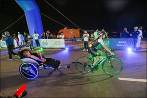 Saif Al Kaabi wins men's open race in NAS Cycling Challenge, 12-year-old Issa bags boys' crown