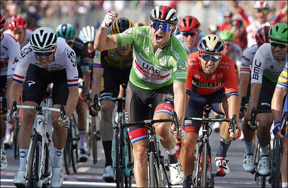 Stage Win and Leaders Jersey for UAE Team Emirates' Alexander Kristoff in Germany