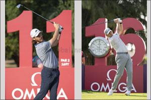 Sergio Garcia and Tommy Fleetwood  Tee off at the 2020 OMEGA Dubai Desert Classic