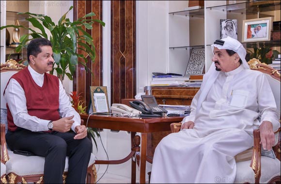 His Highness Sheikh Humaid Bin Rashid Al Nuaimi Receives Ajman-based Businessman Dr. Thumbay Moideen