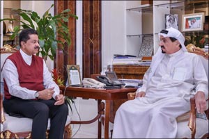 His Highness Sheikh Humaid Bin Rashid Al Nuaimi Receives Ajman-based Businessman Dr. Thumbay Moideen