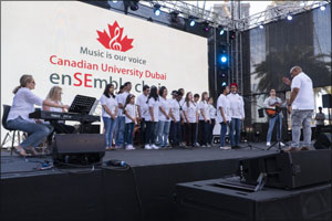Canadian University Dubai enSEmble Choir Rocks at DSF's ‘Market Outside the Box' Event