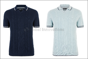 Knitted V Neck Polo Shirt