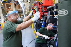 First Range Rover Made Under Social Distancing Measures  Comes Off Jaguar Land Rover's Solihull Production Line