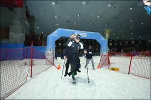 Emirati Al Nuaimi and Gemany's Hansske top the charts in the DXB Snow Run at Ski Dubai