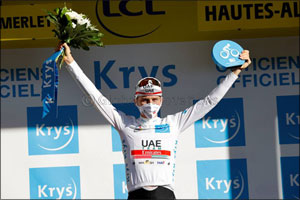 Tadej Pogacar Takes White Jersey in Tour De France Stage 4 Summit Finish
