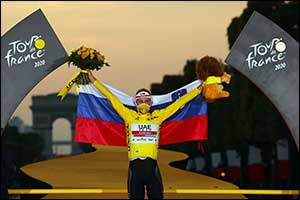 UAE Team Emirates' Tadej Pogacar Wins the Tour De France