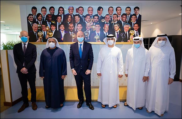 Mansoor Bin Mohammed Meets FIFA Chief and Discusses Efforts to Develop World Football
