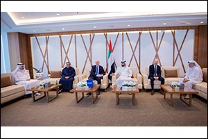 Mansoor Bin Mohammed Meets FIFA Chief and Discusses Efforts to Develop World Football