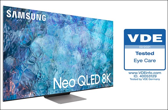 Samsung's 2021 Neo QLED TVs Receive Industry-First Eye Care' Certification from Leading Engineering Association, VDE