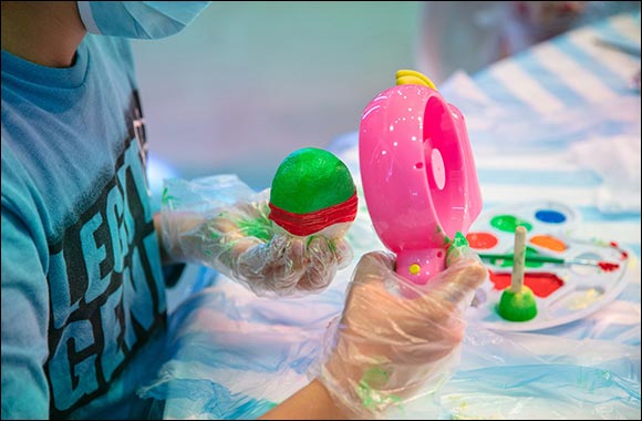 Getting crafty with rocks at Sharjah Children's Reading Festival!