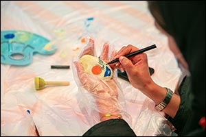 Getting crafty with rocks at Sharjah Children's Reading Festival!