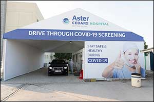 Drive Through Covid-19 Test Centre Launched at Aster Cedars Hospital, Jebel Ali and Aster Clinic, Ajman