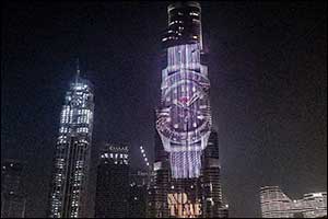 Rivoli Group Launch OMEGA's New ad Campaign for the 007 Edition timepiece on Burj Khalifa