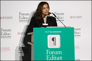 Bodour Al Qasimi Addresses the Forum Edita in Barcelona Celebrating the Resilience of the Publishing Community