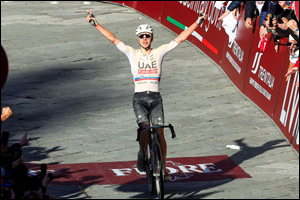 Big triumph for Pogačar at Strade Bianche