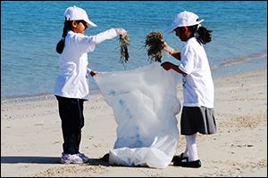 Young climate Enthusiasts promote sustainable living practices by Collectingover 600 kg of waste in Sahim Citizen science clean UPS