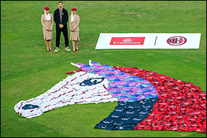 Emirates and AC Milan Unveil Unique Art Installation at Dubai World Cup 2024