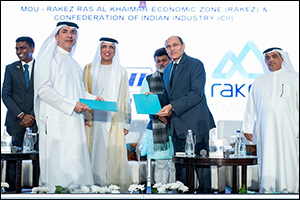 His Highness Sheikh Saud bin Saqr Al Qasimi witnesses key MoUs between RAKEZ, CII, and MIDC at UAE-India: Partnership for Enduring Prosperity Forum