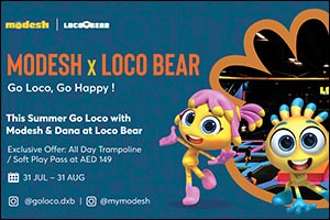 Loco Bear sparks summer excitement, launches ‘Go Lucky, Go Happy' campaign in partnership with Dubai Summer Surprises