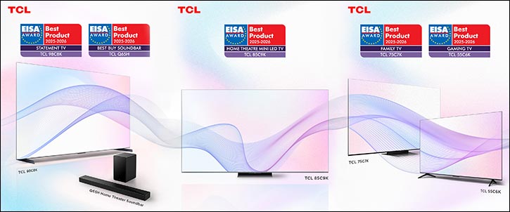 TCL Dominates with Five EISA Awards, Redefining Excellence in Large-Screen & QD-Mini LED Tech