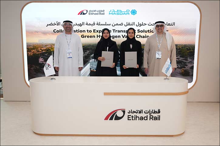 Masdar and Etihad Rail Collaborate to Explore Transport Solutions for the Green Hydrogen Value Chain