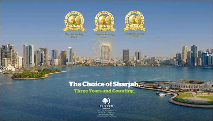 DoubleTree by Hilton Sharjah Waterfront Hotel & Residences Wins �Sharjah's Leading Hotel 2025� for the Third Consecutive Year
