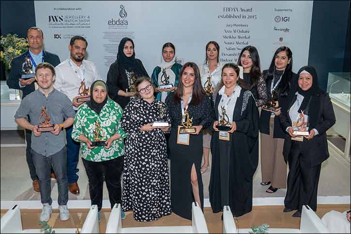 Aspiring jewellery designers honoured at ebda'a awards during jewellery & watch show