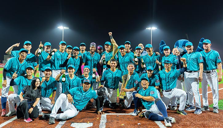The Mid East Falcons win the inaugural United Series Championship in Dubai