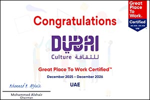 Dubai Culture Earns 'Great Place to Work' Status in 2025