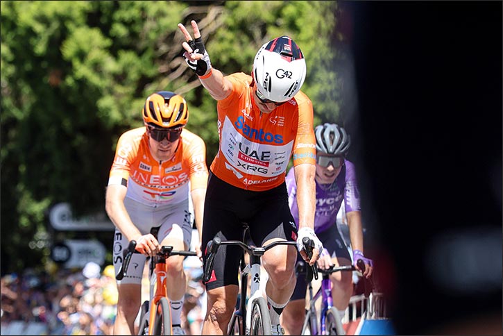 Jay Vine clinches dramatic Tour Down Under overall victory for UAE Team Emirates-XRG