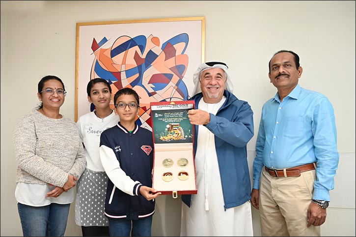 9-year-old Indian schoolboy wins 1 kilo of gold in  Dubai Jewellery Group's mega raffle