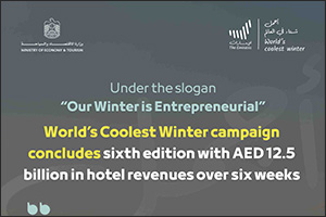 Under the slogan �Our Winter is Entrepreneurial� World's Coolest Winter campaign concludes sixth edition with AED 12.5 billion in hotel revenues over  ...