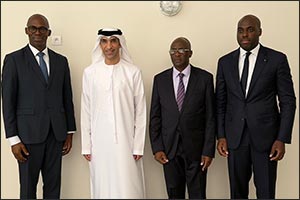 HE Dr Thani Al Zeyoudi discusses economic alignment with President Nguema of Gabon during visit to Libreville